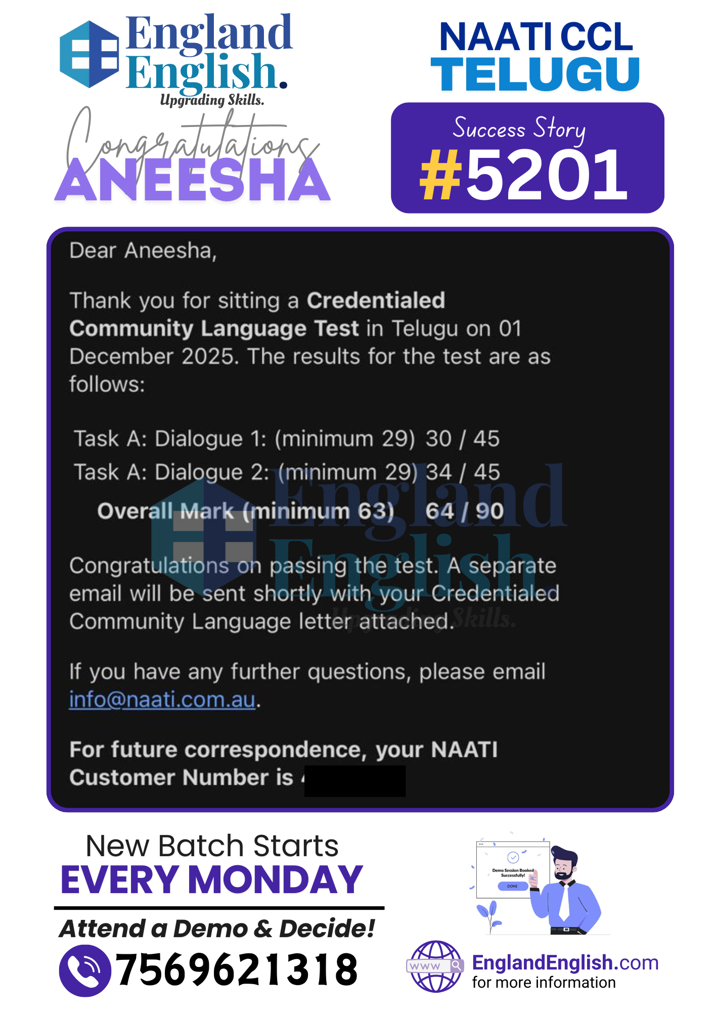 Best NAATI CCL Telugu Coaching Center in India i.e, England English (7)